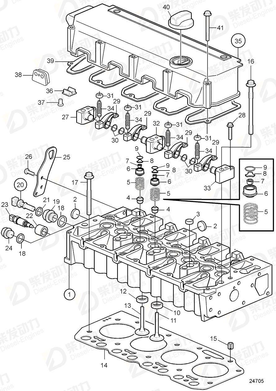 VOLVO Cylinder Head 3801232 Drawing